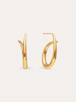 Pendientes Twist Acero Baño Oro
