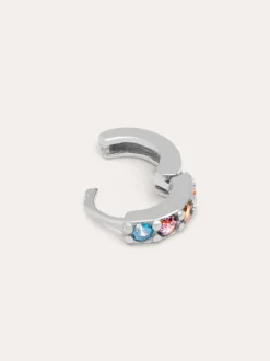 Pendiente Suelto Aro Cleo S Colors Plata