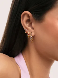 Pendiente Suelto Aro XS Bubbles Baño Oro