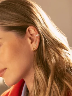 Pendiente Suelto Ear Cuff Scarlett Baño Oro