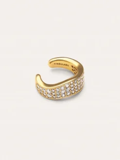 Pendiente Suelto Ear Cuff Scarlett Baño Oro