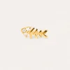 Pendiente Suelto Fishbone Spark Baño Oro