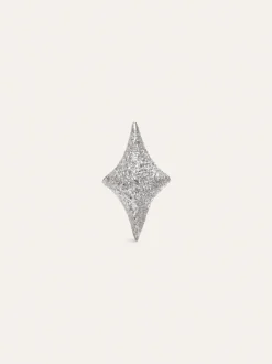 Pendiente Suelto Organic Star Spark Plata