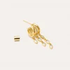 Pendiente Suelto Triple Drip Baño Oro