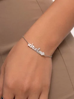 Pulsera Abuela Heart Plata
