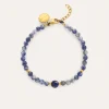 Pulsera Amulet Cianita Acero Baño Oro