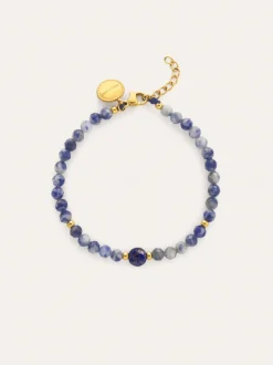 Pulsera Amulet Cianita Acero Baño Oro
