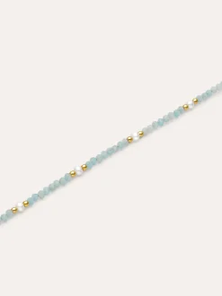 Pulsera Azulina Acero Baño Oro