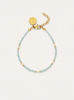 Pulsera Azulina Acero Baño Oro