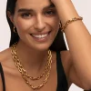 Pulsera Big Link Acero Baño Oro