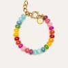 Pulsera Bloom Stones Acero Baño Oro