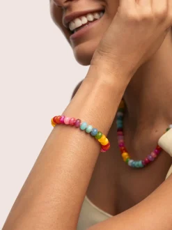 Pulsera Bloom Stones Acero Baño Oro