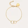 Pulsera Circles Twist Acero Baño Oro