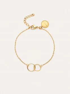 Pulsera Circles Twist Acero Baño Oro