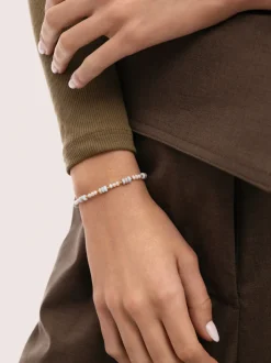 Pulsera Daylight Perlas Acero Baño Oro