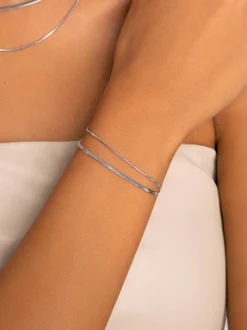 Pulsera Doble Lisse Tail Acero