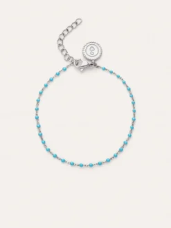 Pulsera Dots Turquoise Enamel Acero