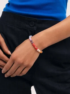 Pulsera Gummy Stones Acero Baño Oro