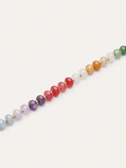 Pulsera Gummy Stones Acero Baño Oro