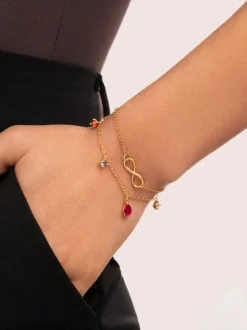 Pulsera Infinito Acero Baño Oro