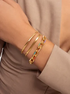 Pulsera Lisse S Acero Baño Oro