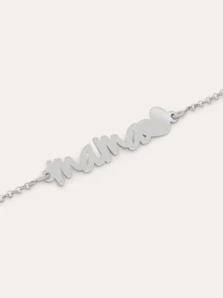 Pulsera Mamá Heart Plata