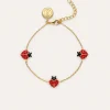 Pulsera Mariquita Baño Oro