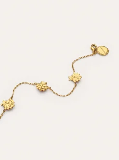 Pulsera Mariquita Baño Oro
