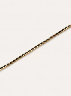 Pulsera Morgana Black Acero Baño Oro