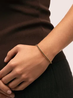 Pulsera Morgana Black Acero Baño Oro