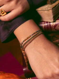 Pulsera Morgana Red Acero Baño Oro