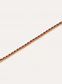 Pulsera Morgana Red Acero Baño Oro