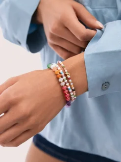 Pulsera Nacary Colors Acero Baño Oro