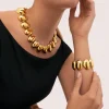 Pulsera Oceya Acero Baño Oro