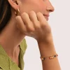 Pulsera Palmar Colors Acero Baño Oro