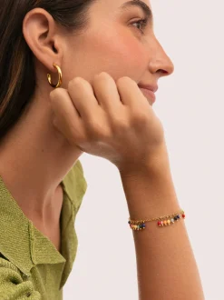 Pulsera Palmar Colors Acero Baño Oro