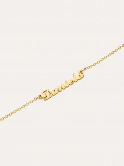 Pulsera Personalizada Carrie Plata Baño Oro