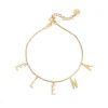 Pulsera Personalizada Letters Plata Baño Oro