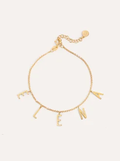 Pulsera Personalizada Letters Plata Baño Oro
