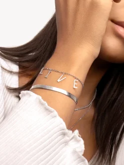 Pulsera Personalizada Letters Plata