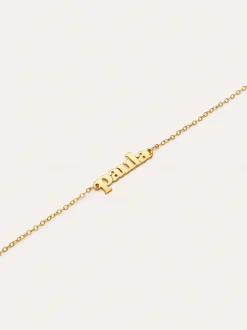 Pulsera Personalizada Monogram Plata Baño Oro