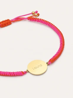 Pulsera Personalizada Moon Atardecer Neón Acero Baño Oro
