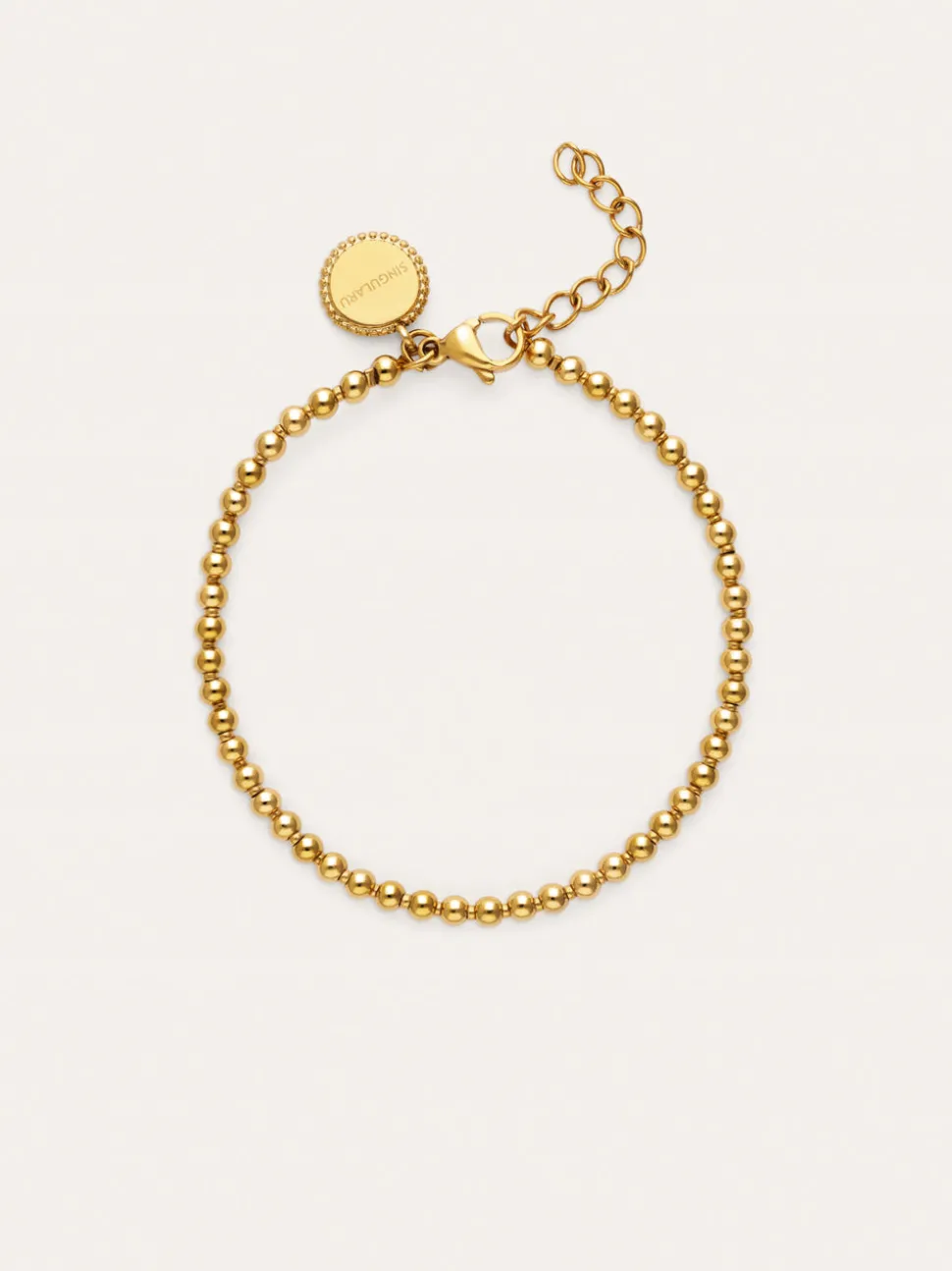 Pulsera Rosario Acero Baño Oro