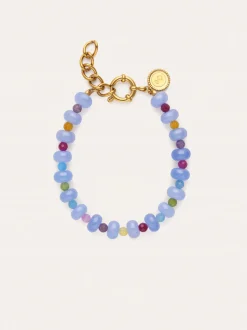 Pulsera Skycolor Stones Acero Baño Oro