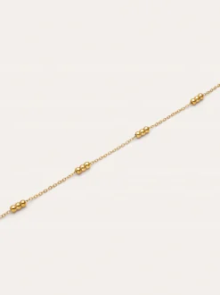 Pulsera Triple Dots Acero Baño Oro