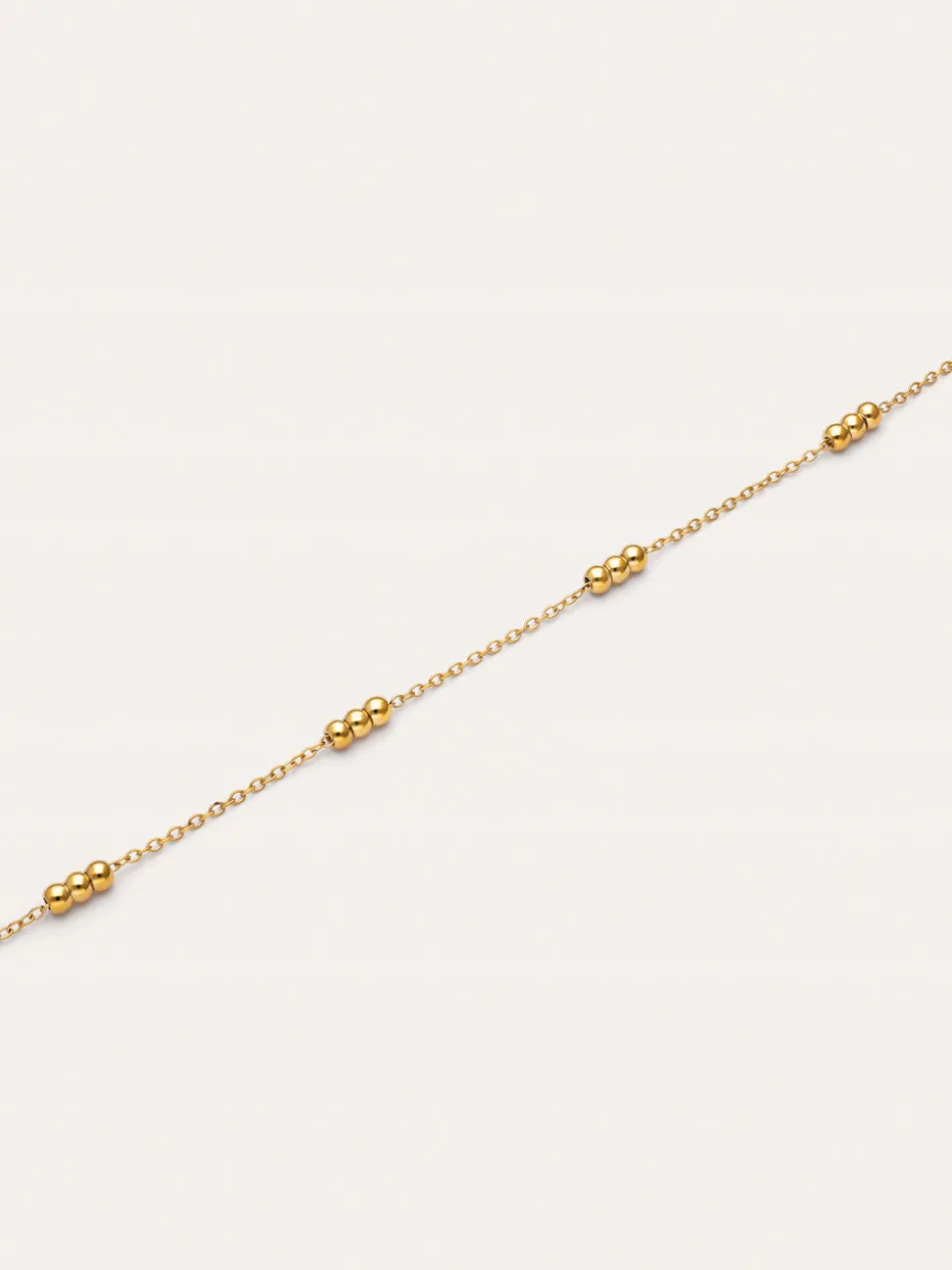 Pulsera Triple Dots Acero Baño Oro