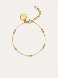 Pulsera Triple Dots Acero Baño Oro